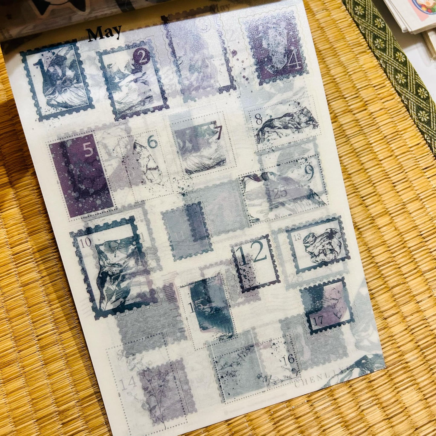 2022 Washi Date Stamp Themed Daily Sticker Book