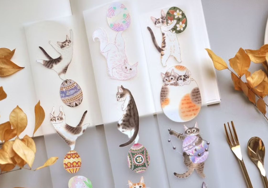 Davidcookslove Cat and Eggs PET Tape and Samples