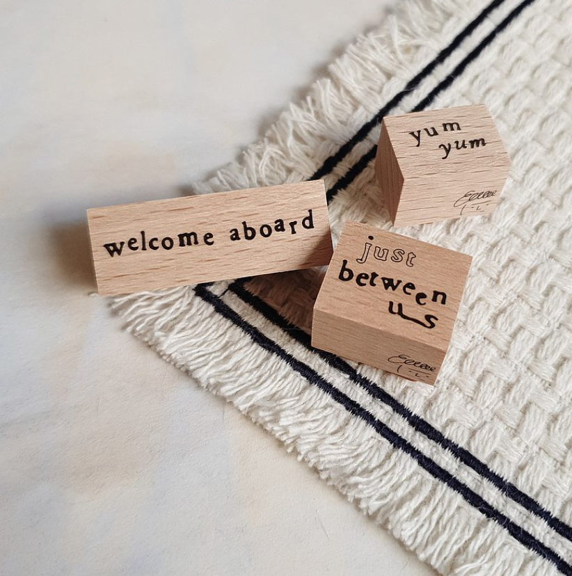 Yeoncharm welcome aboard Rubber Wood Stamp