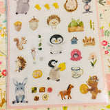 BERG x Pion Animals Pink Version Transparent Sticker Sheet