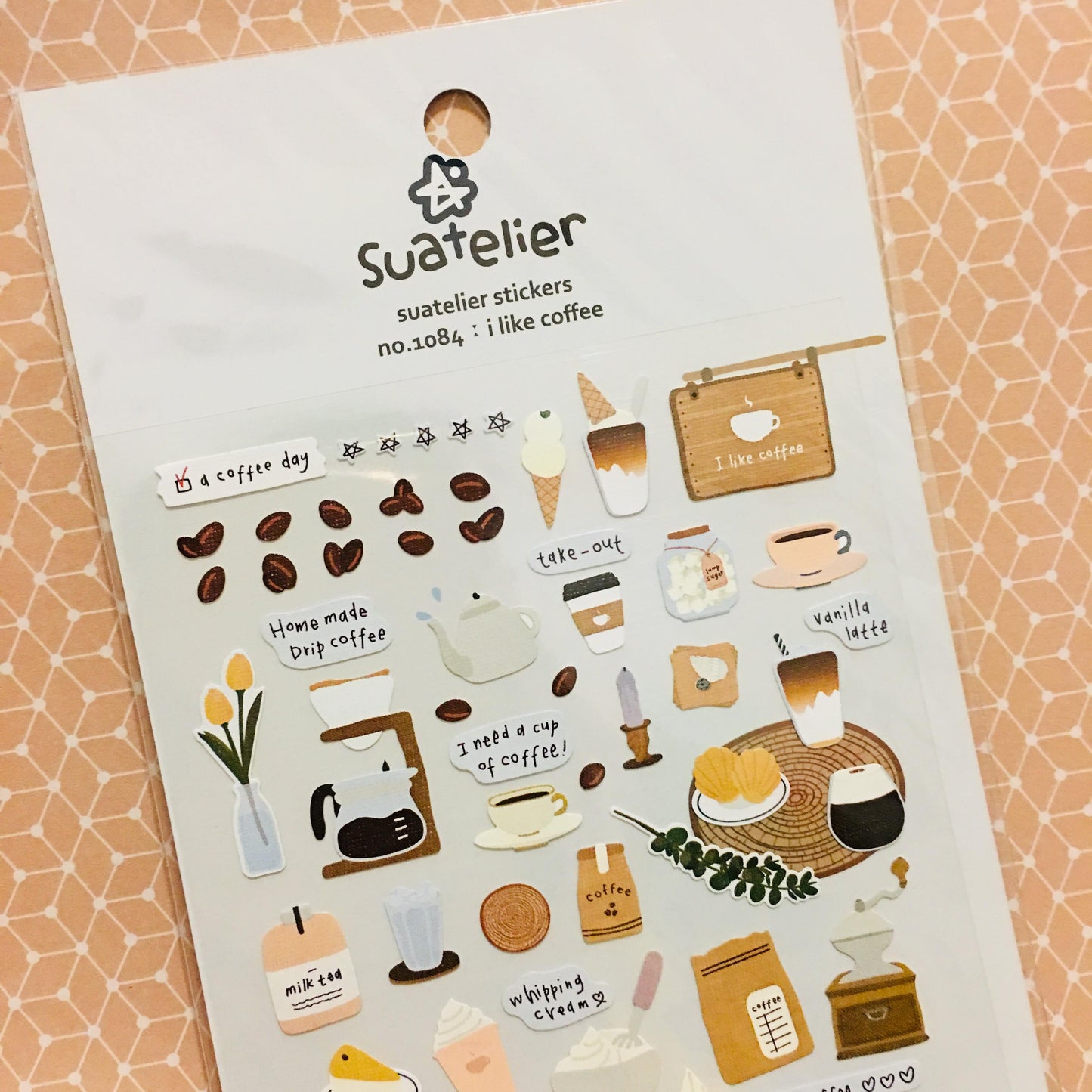 Suatelier Design i like coffee sticker sheet