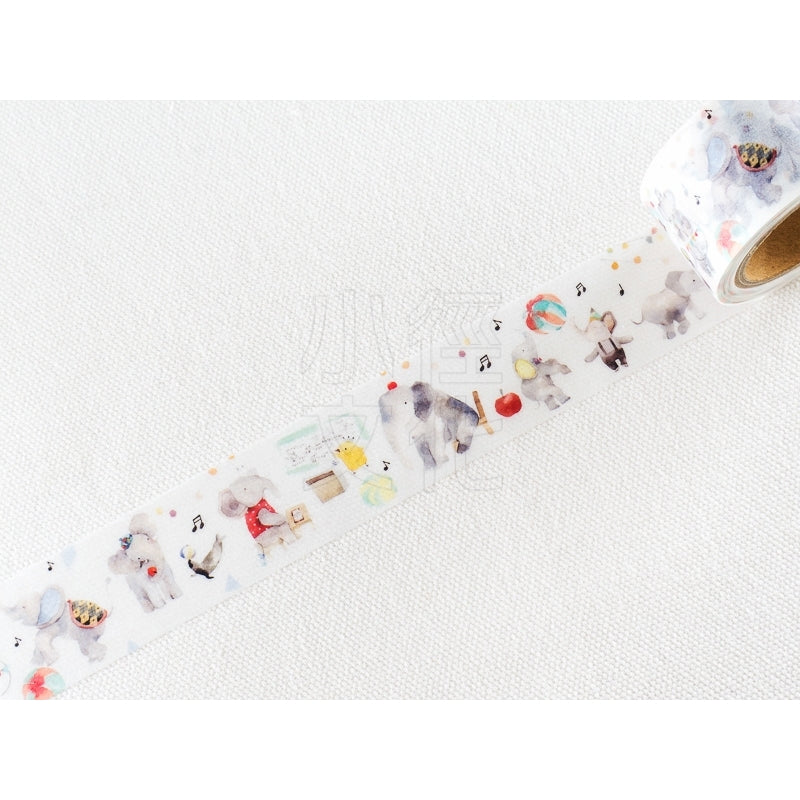 Liang Feng MTW-LF023 Carnival Elephants Washi Masking Tape Roll
