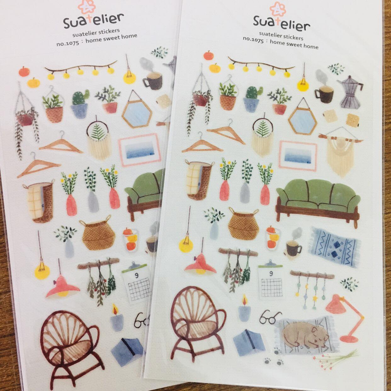 Suatelier Design home sweet home sticker sheet