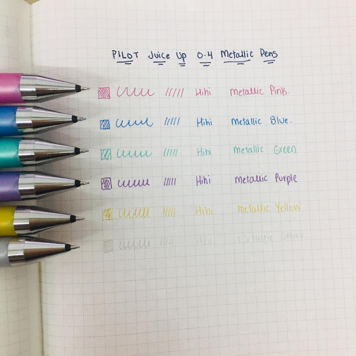 Pilot Juice Up Metallic 0.4mm Pens