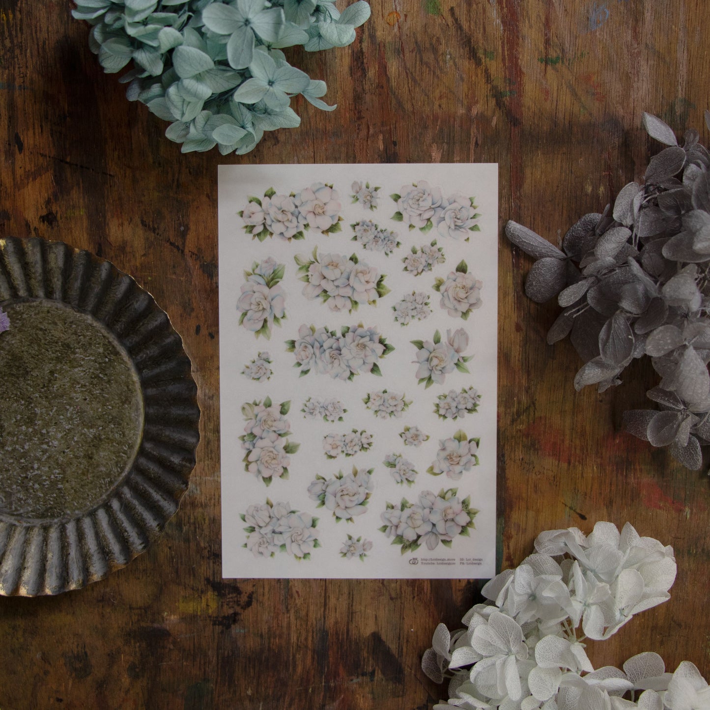 Loidesign Spring Flowers Transfer Sticker Sheets Pack