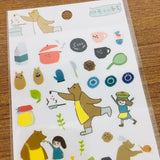 Xiu Xiu Bear Transparent Food Sticker Sheet