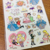 Funny Sticker World Cinderella Sticker Sheet Gold Foiled