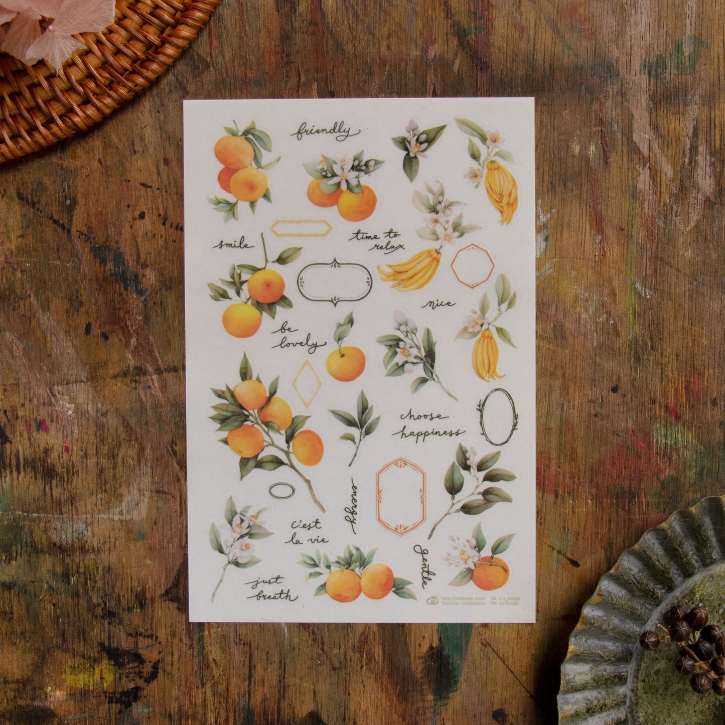 Loidesign Spring Flowers Transfer Sticker Sheets Pack