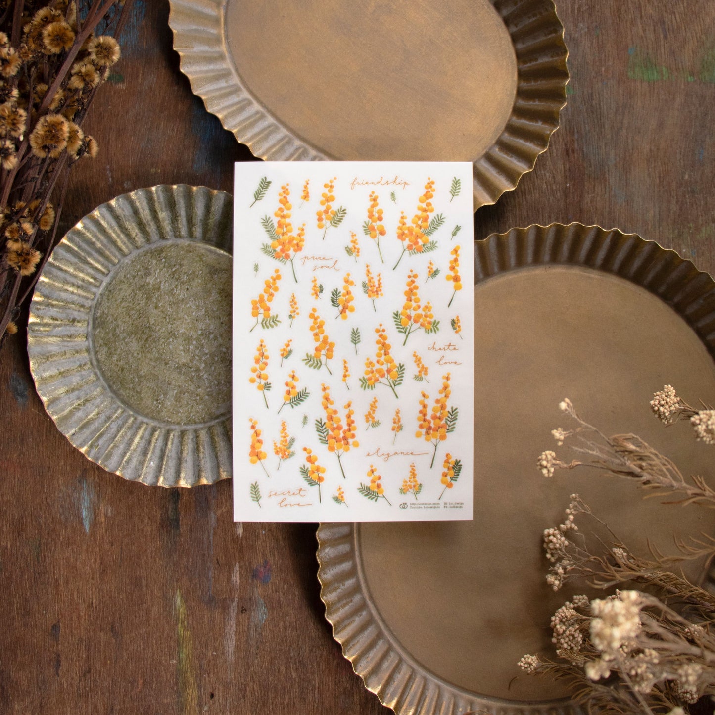 Loidesign Summer Flowers Transfer Sticker Sheets Pack