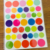 Funny Sticker World Color Seals 6 Sheets Circle Sticker Sheet