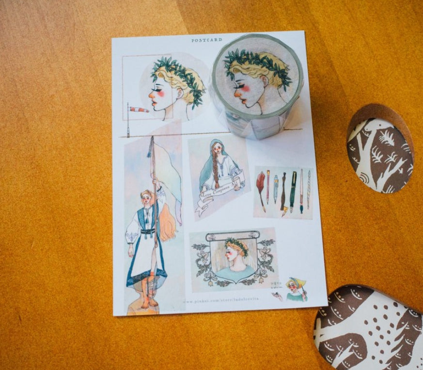 La Dolce Vita Love Conquers All Washi Tape Roll/Samples
