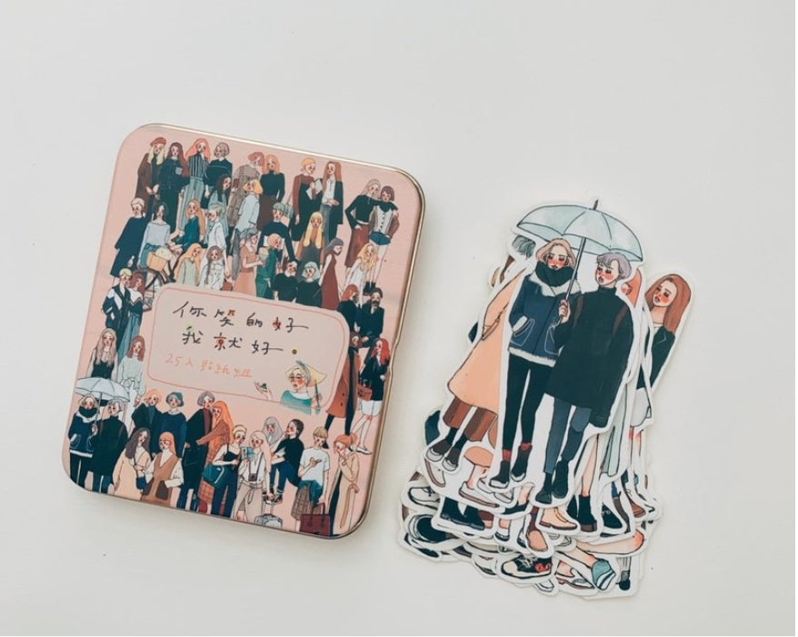 La Dolce Vita You&Me Metal Tin Box Sticker Flakes