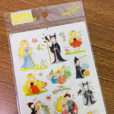 Funny Sticker World Sleeping Beauty Sticker Sheet Gold Foiled