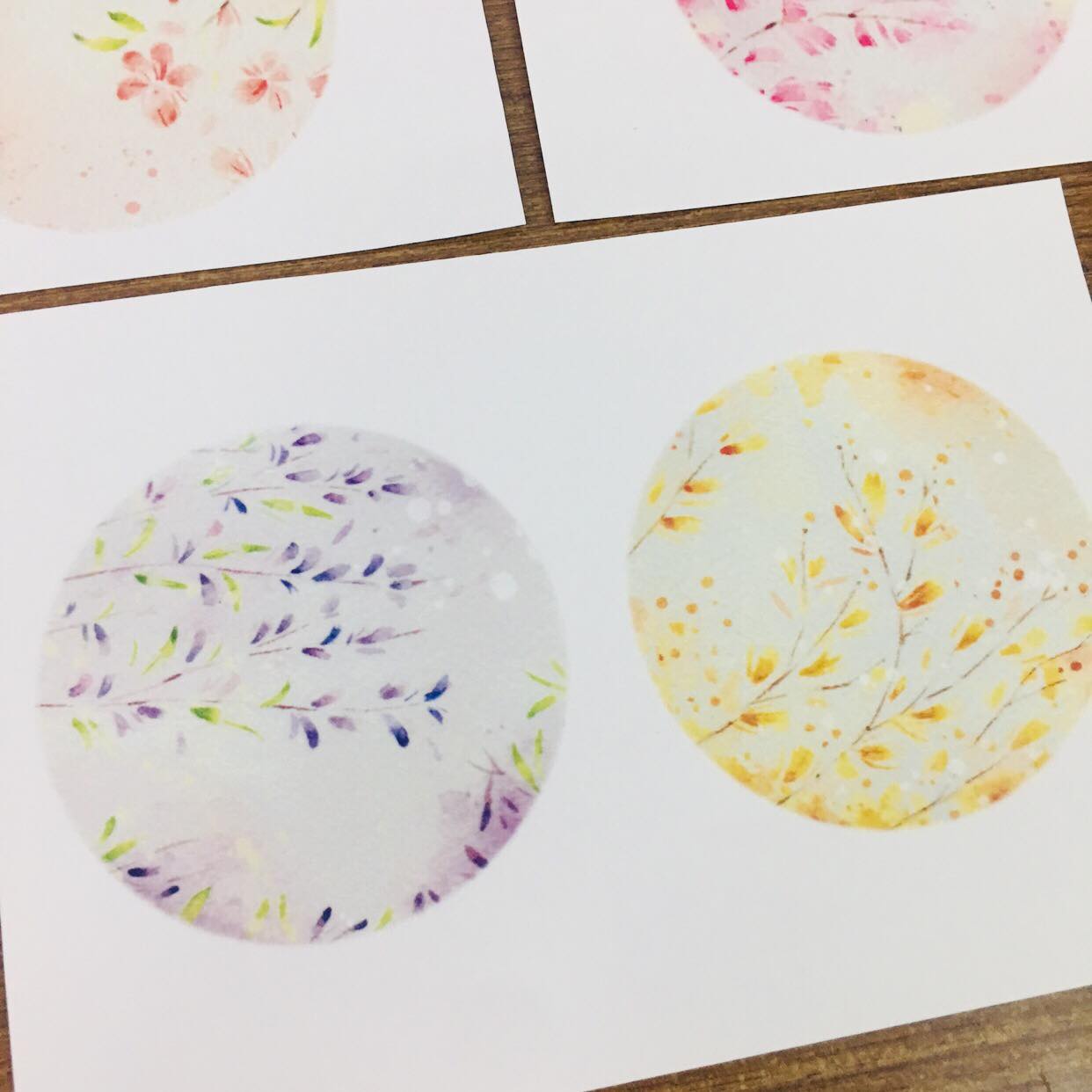Fungus Girl Pastel Circle Flowers Sticker Sheets