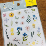 BERG x Pion Watercolor Flowers Ver 2 Transparent Sticker Sheet
