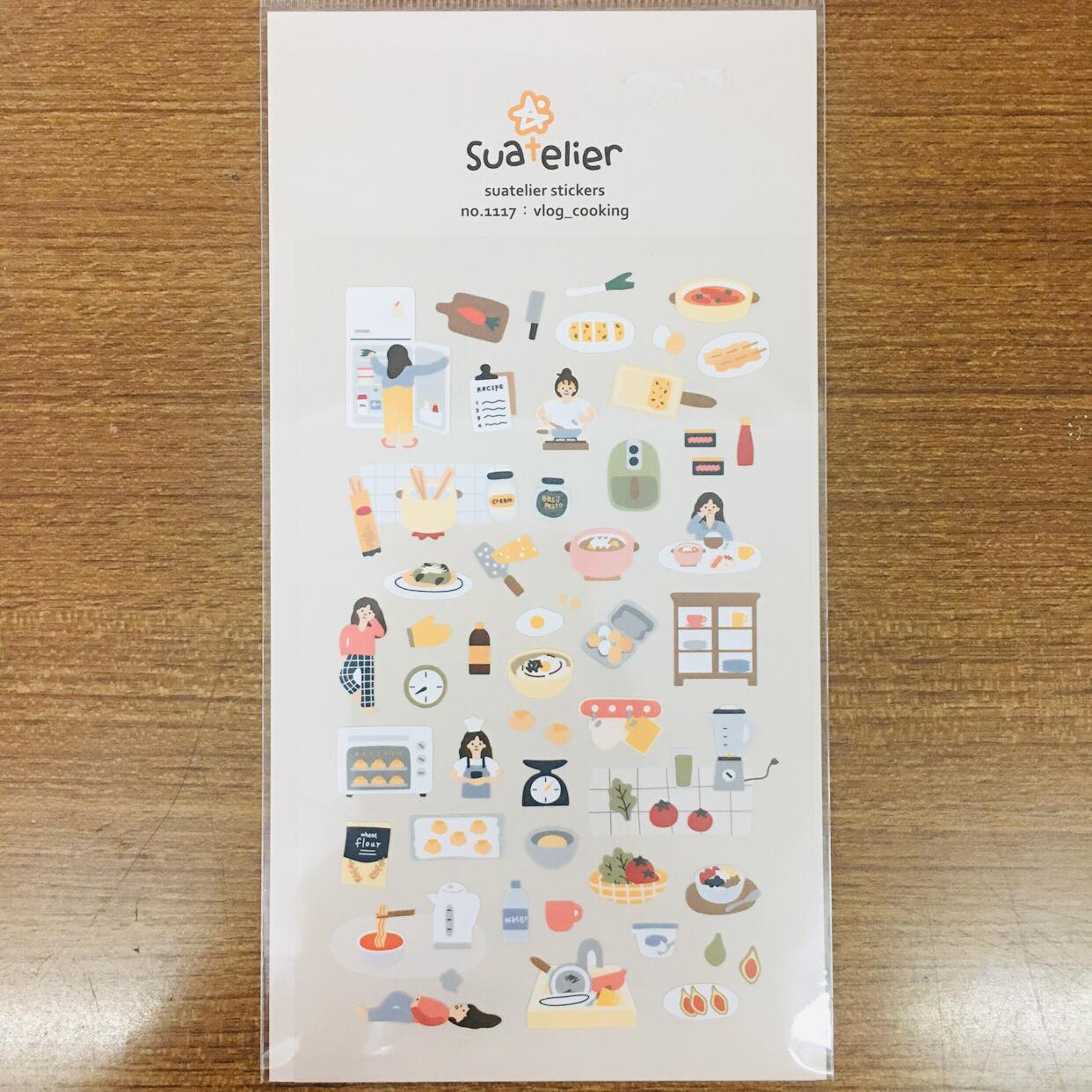 Suatelier Design vlog cooking sticker sheet