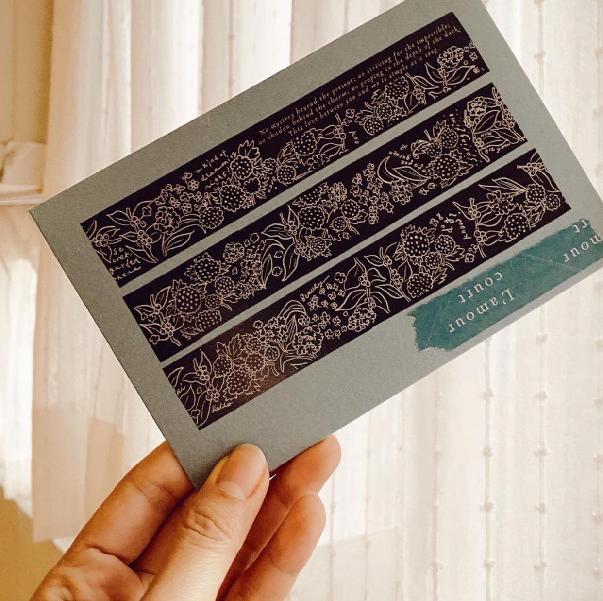 a kind of cafe Poetic Sketch Market Limited Masking Tape Roll and Samples