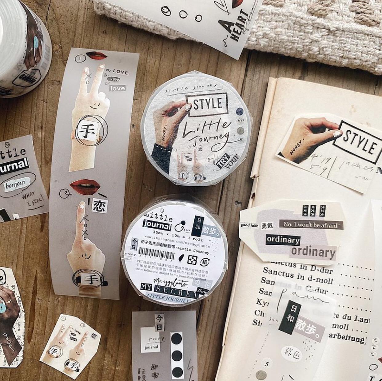 Mr.Eggplants Little Journey Washi Tape Roll and Samples