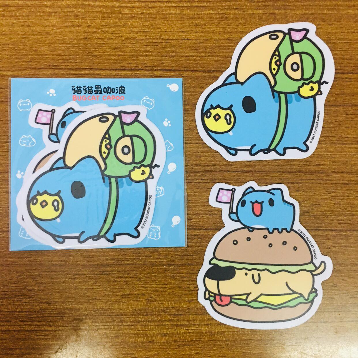 Bugcat Capoo Food Waterproof Bumper Sticker Flakes