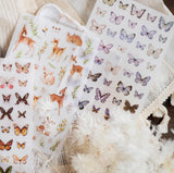 Loidesign Deer and Butterflies Transfer Sticker Sheets Pack