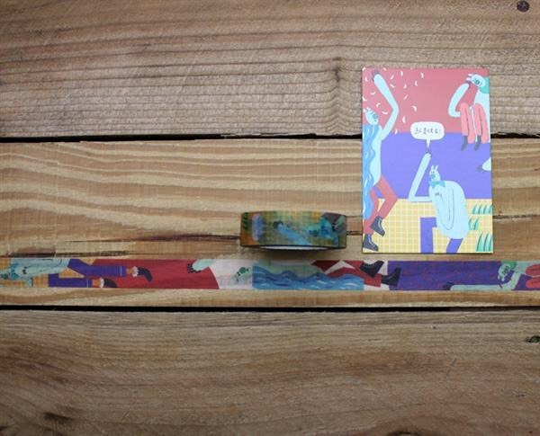 Baozi Studio Illustrated Washi Masking Tape Roll