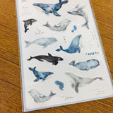 BERG x Pion Watercolor Whales Masking Sticker Sheet