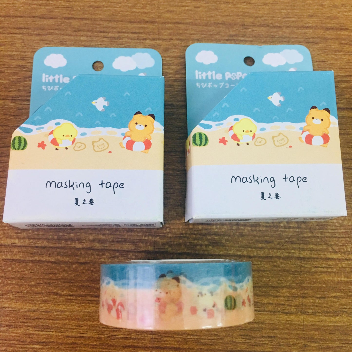 Little Popcorn Summer Washi Masking Tape Roll