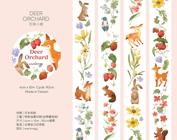 [Samples] wwiinngg Deer Orchard Washi Tape