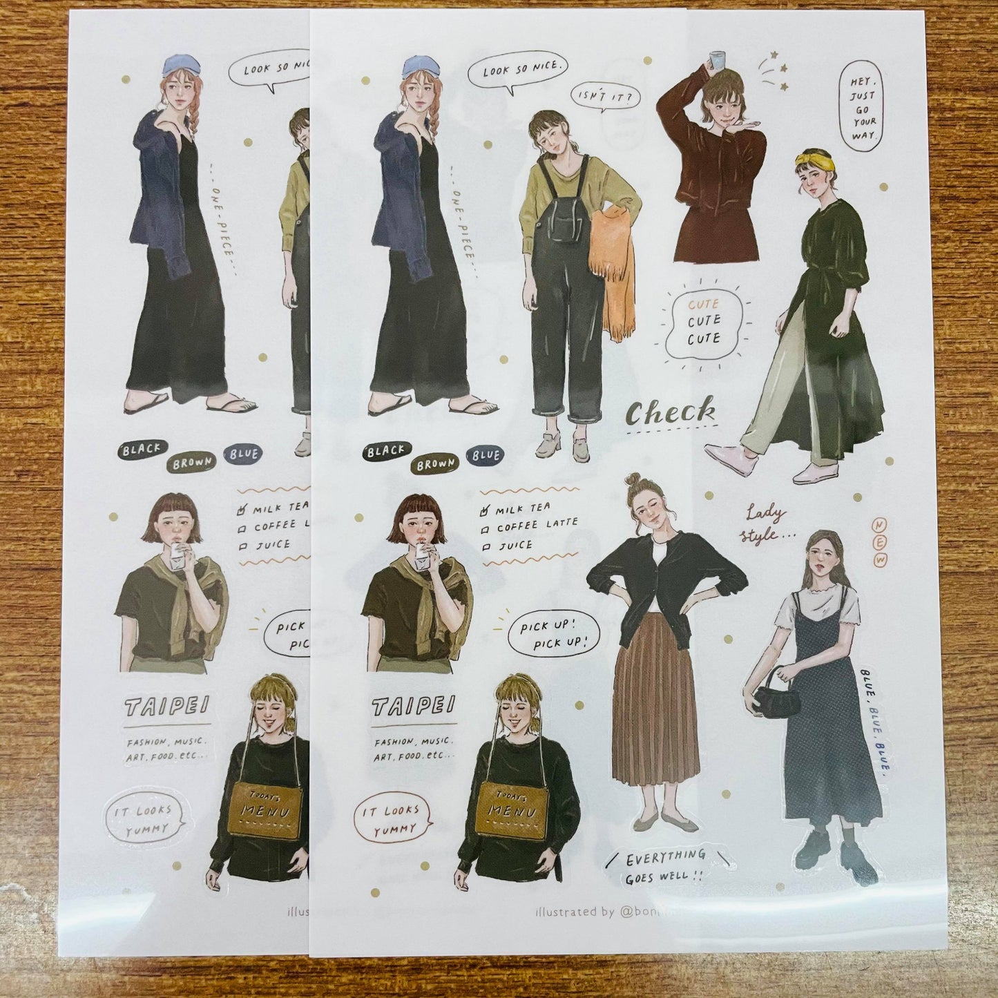 Bon Bon Darker Colors Transfer Sticker