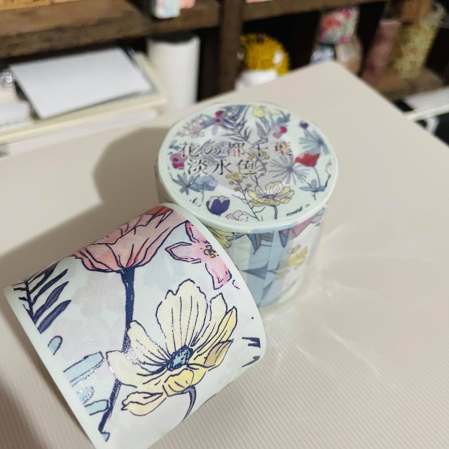 Polly Terrace City Pattern Japan Chiba Light Tape Roll and Samples
