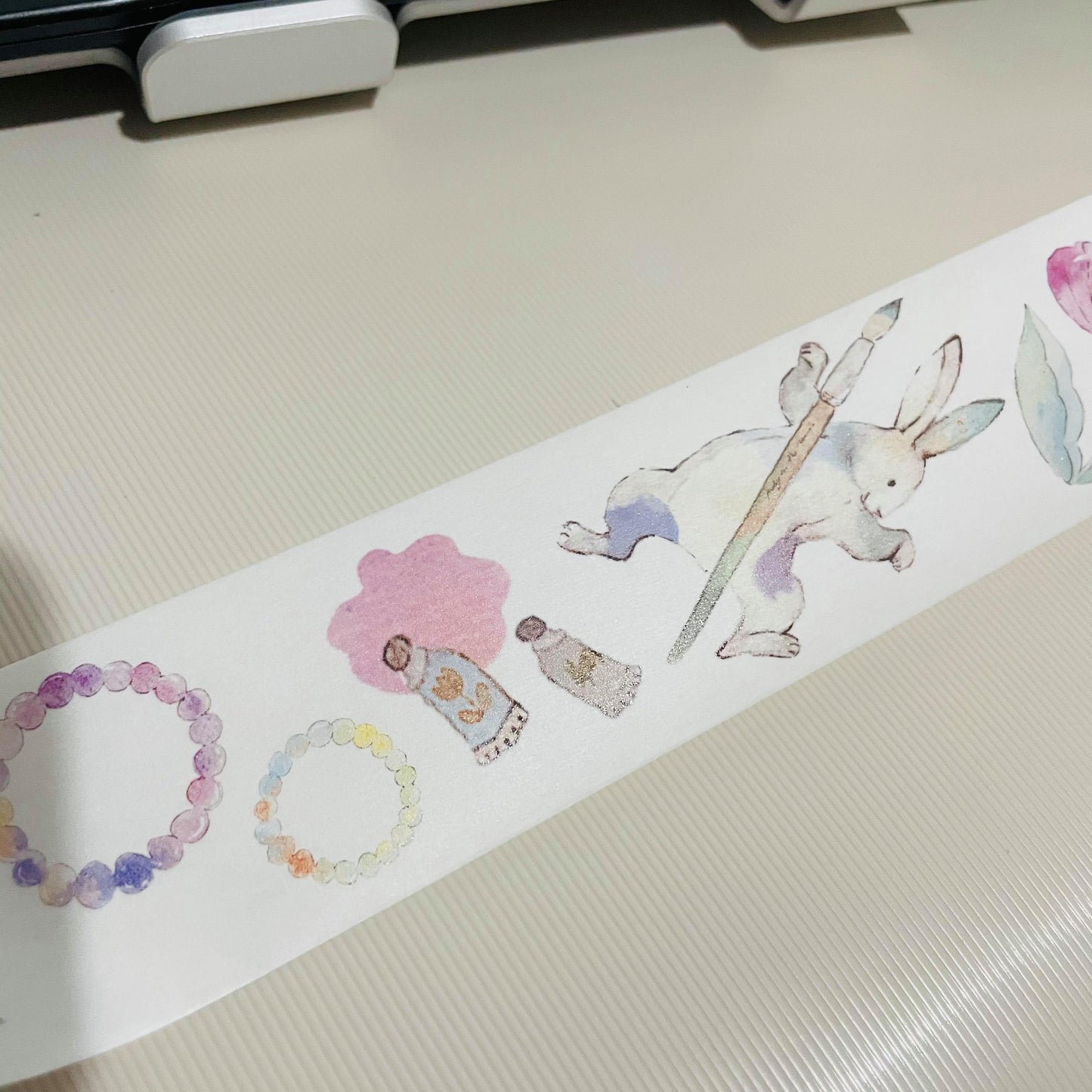 Polly Terrace City Pattern Flower Dance Tape Roll and Samples