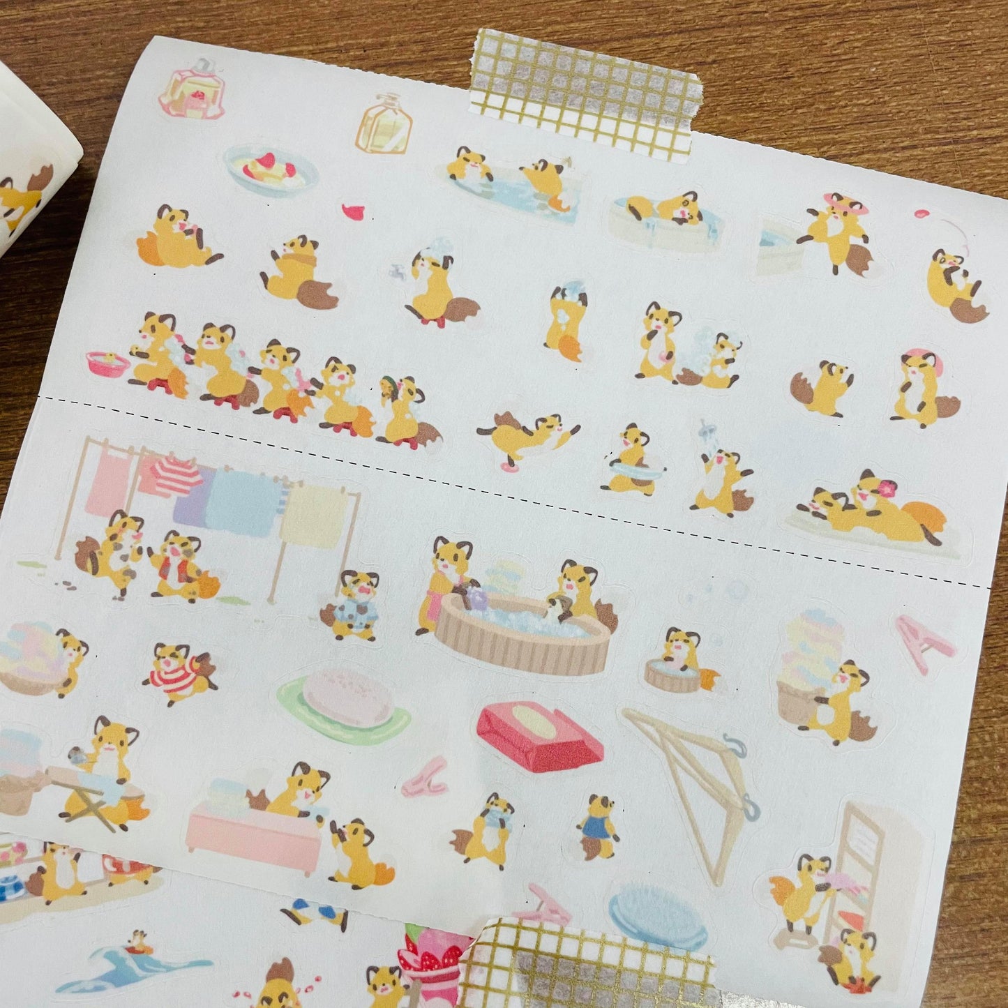 Kitsunebiyori #1 Washi Sticker Sheets Pack