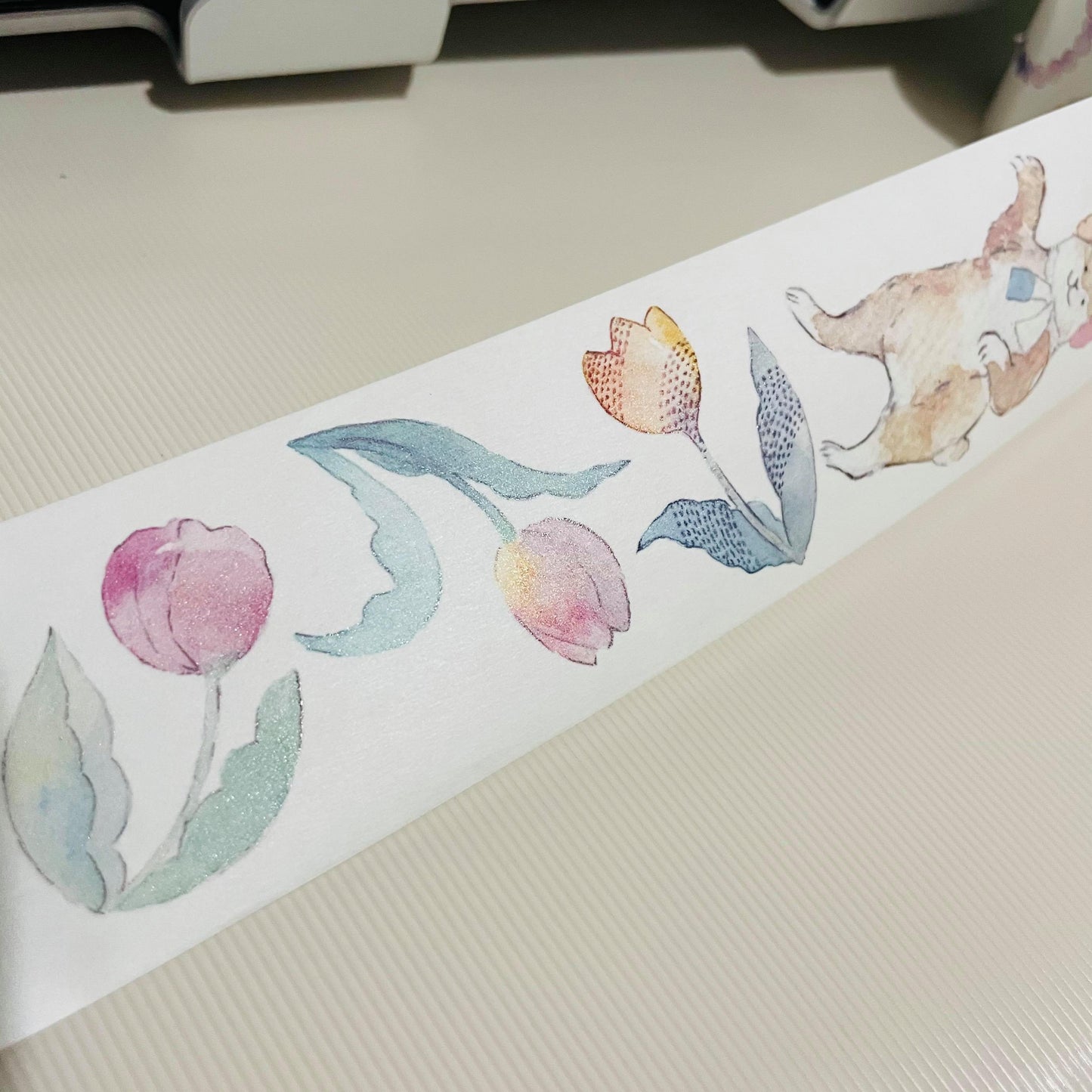 Polly Terrace City Pattern Flower Dance Tape Roll and Samples