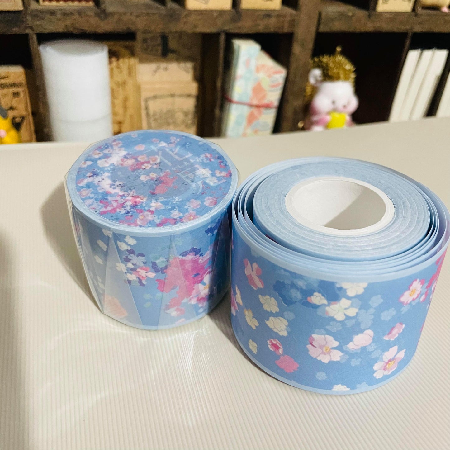 Polly Terrace City Pattern Japan Sakura Day Tape Roll and Samples