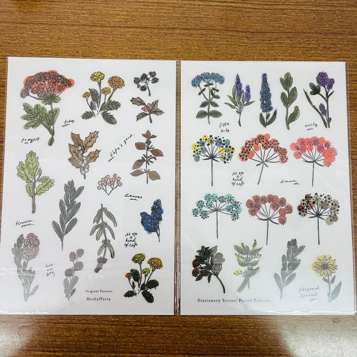 a kind of cafe Original Herbal Party Transfer Sticker Sheet
