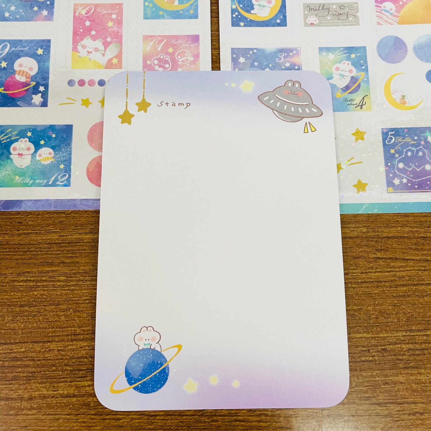 Cookie Starry Night Postcard Sticker Sheets Set