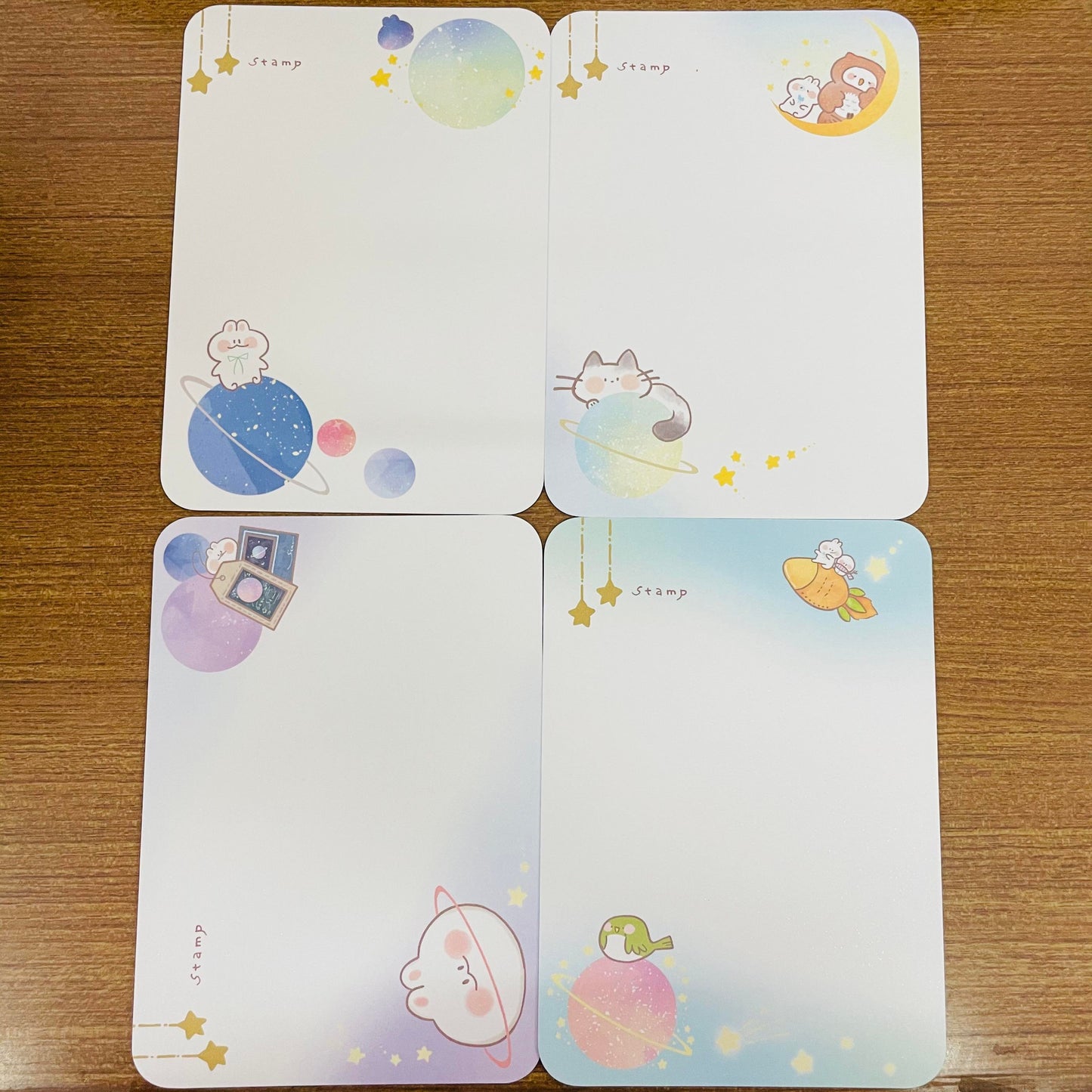 Cookie Story Starry Night Glitter Postcard Set