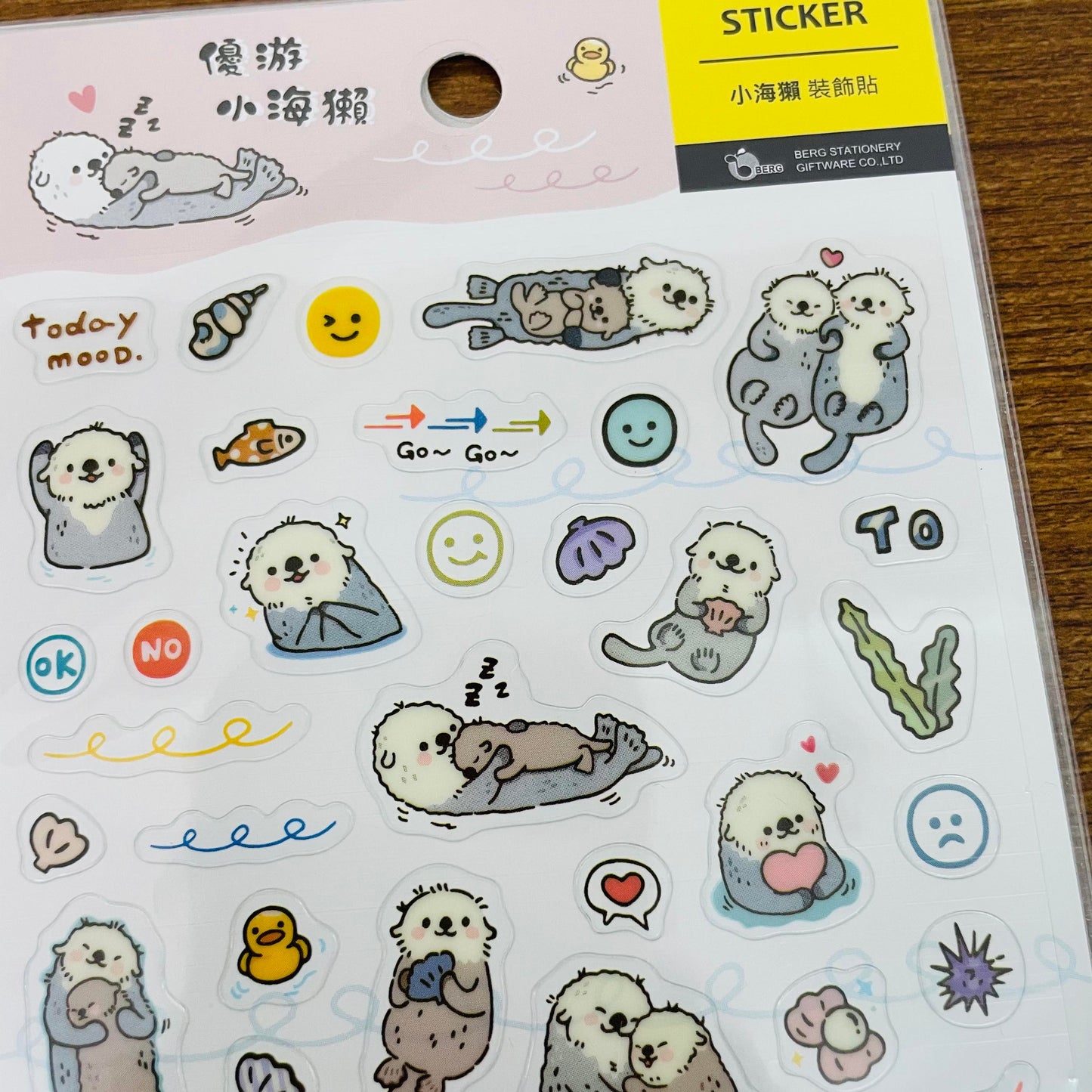 BERG Daily Life as a Sea Otter Transparent Sticker Sheet