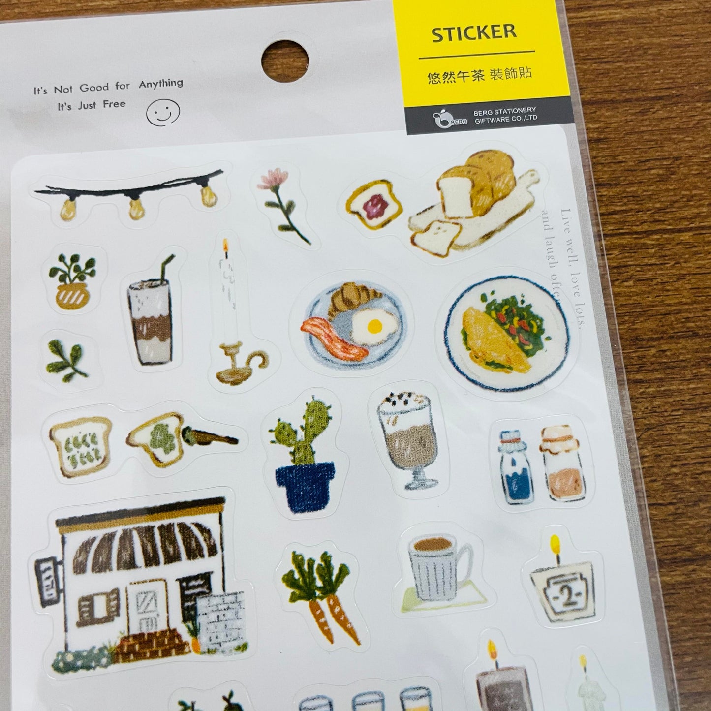 BERG Daily Life in a Cafe Transparent Sticker Sheet
