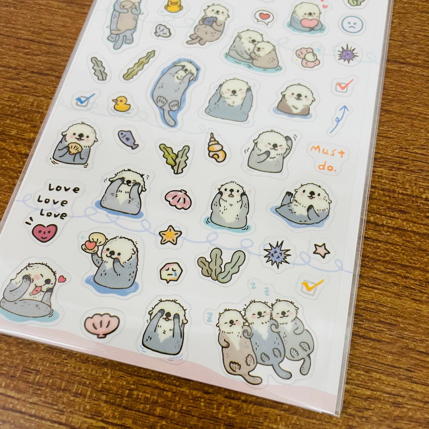 BERG Daily Life as a Sea Otter Transparent Sticker Sheet
