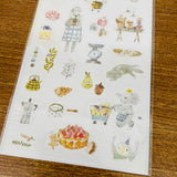 BERG x Pion Watercolor Pastel Animals and Food Sticker Sheet