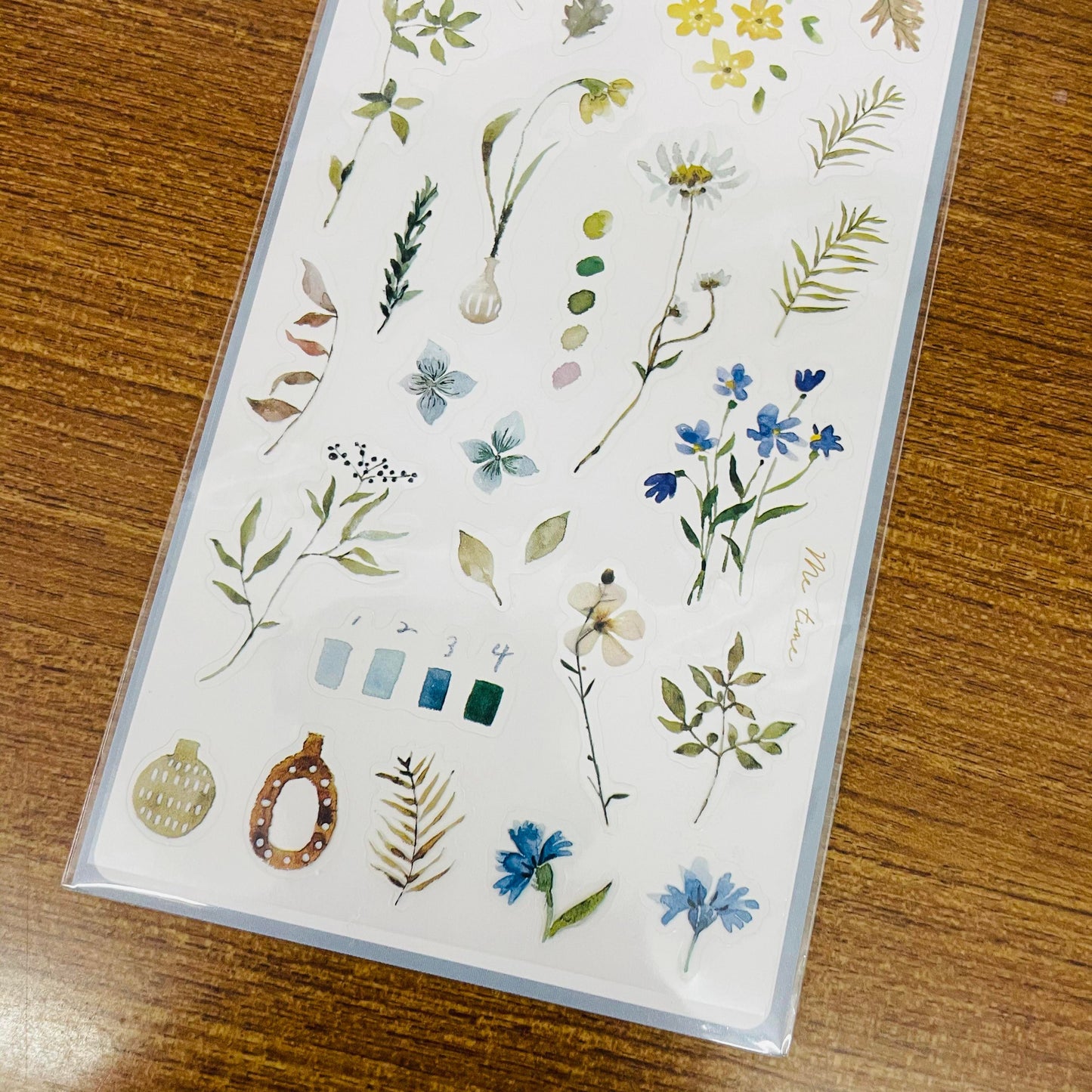 BERG X Pion Watercolor Flowers Ver 3 Transparent Sticker Sheet