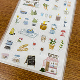 BERG Daily Life in a Cafe Transparent Sticker Sheet