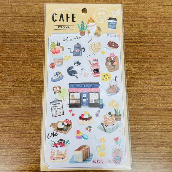 SUNNY Cafe Transparent Sticker Sheet