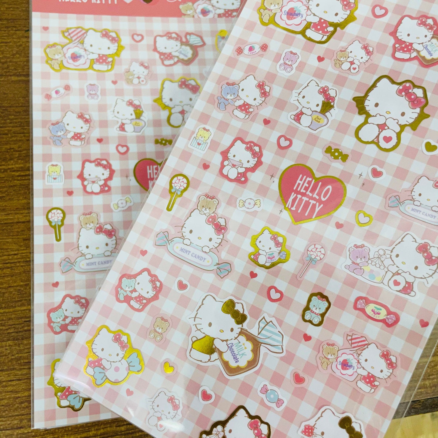 Hello Kitty Big Sweet Gold Foiled Sticker Sheet