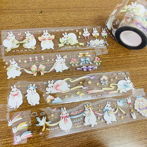 [Samples Only] Pei Pei Bow Tie Rabbits PET Tape