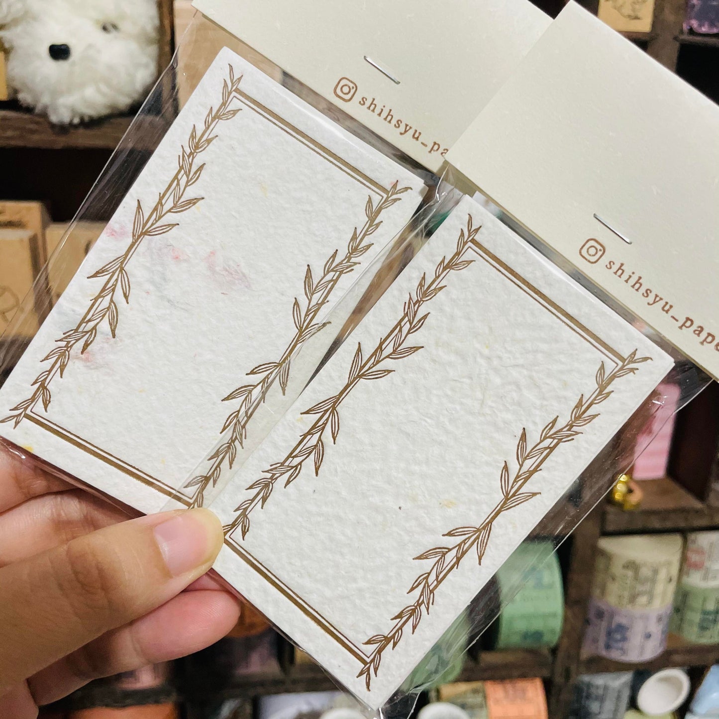 Shihsyu Paper Letterpress Handmade Brown Label Pack
