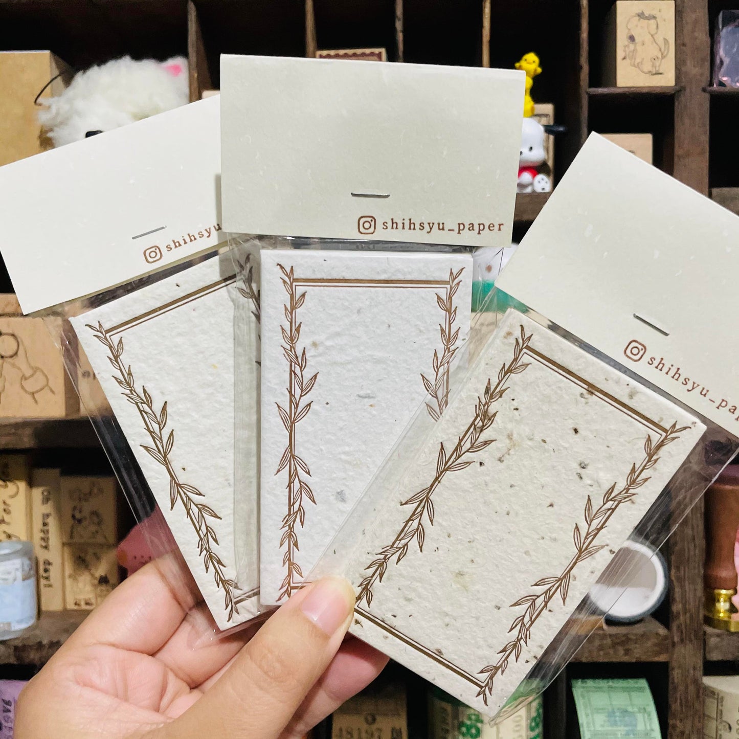 Shihsyu Paper Letterpress Handmade Brown Label Pack