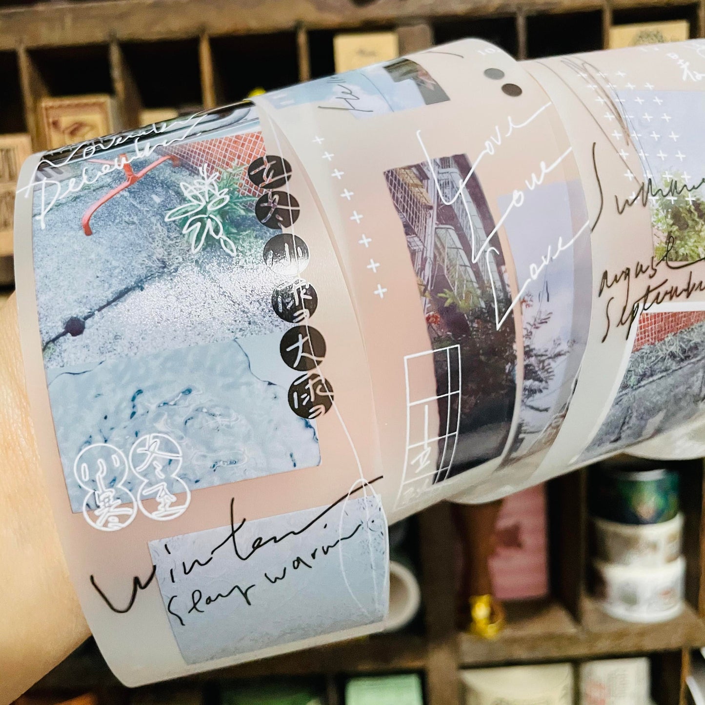 somesortoffern Solar Terms PET Washi Masking Tape Roll and Samples