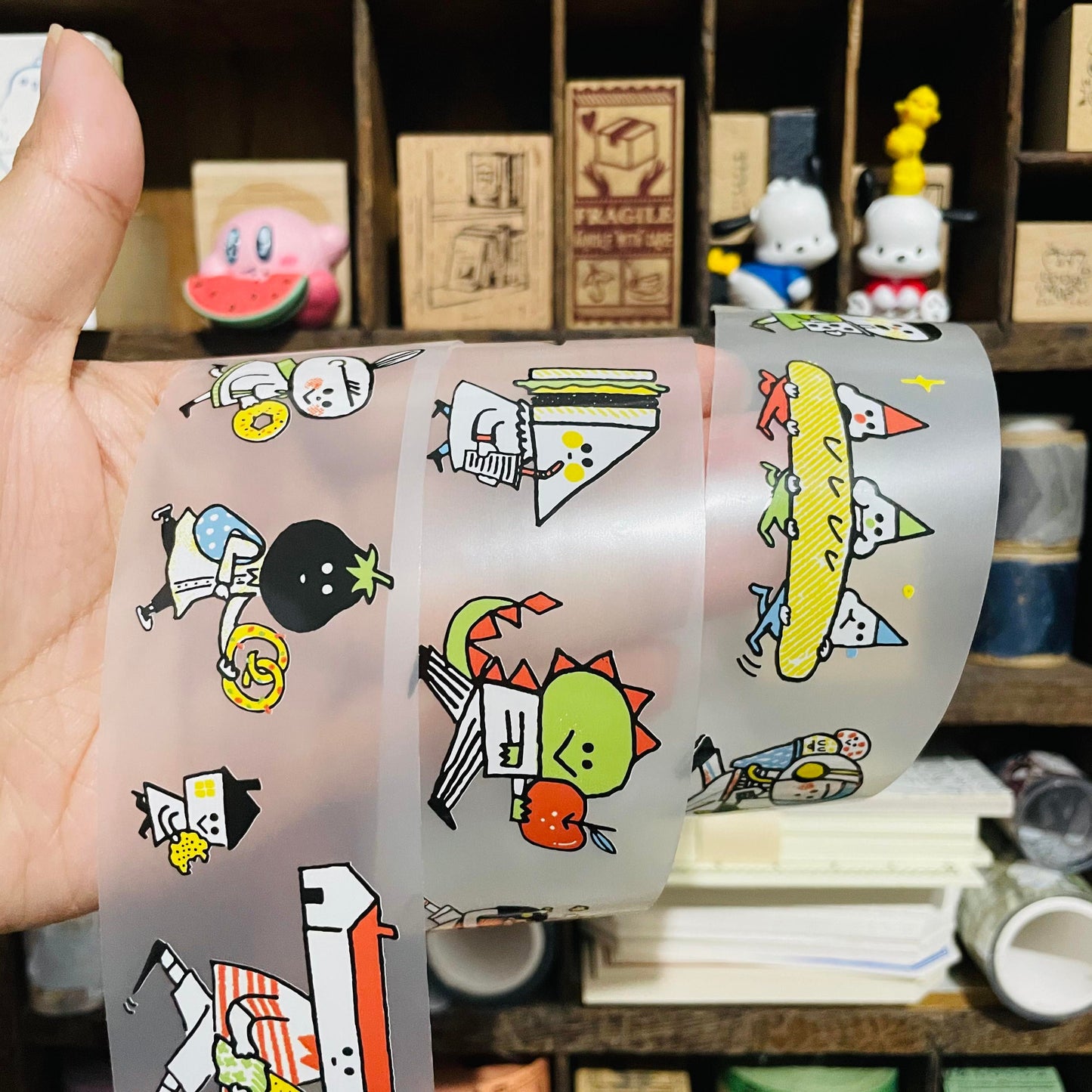 Dayuyoyo Keep Walking Keep Eating B PET Tape Roll and Samples